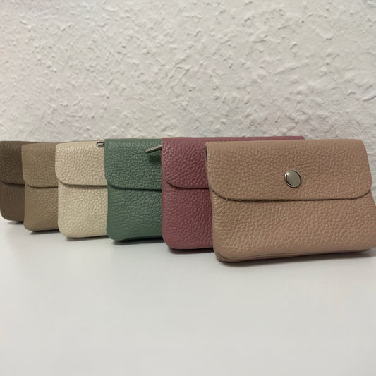 Elegante Mini-Geldbörse aus Echtleder