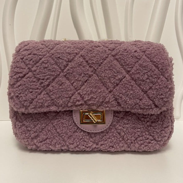 Stylische Bouclé-Handtasche
