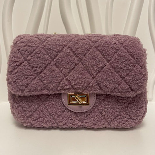 Stylische Bouclé-Handtasche